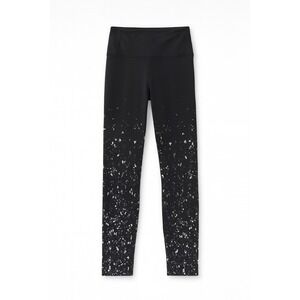 Lululemon Speckle Shine Black Leggings Women's 8 High Rise Metallic Holiday